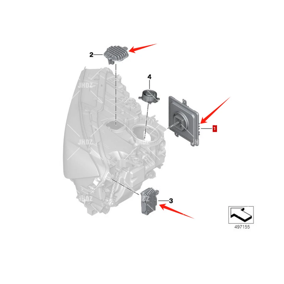 FARO IZQUIERDO MÓDULO DRL CONTROL BMW G12 LCI 740i ALPINA B7 2020-2022 Foto 3 de 4