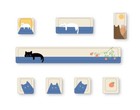 Keycap 8pc Set Cute Cats Carton Birthday Gift Computer Mechanical  Boa Kid Anime