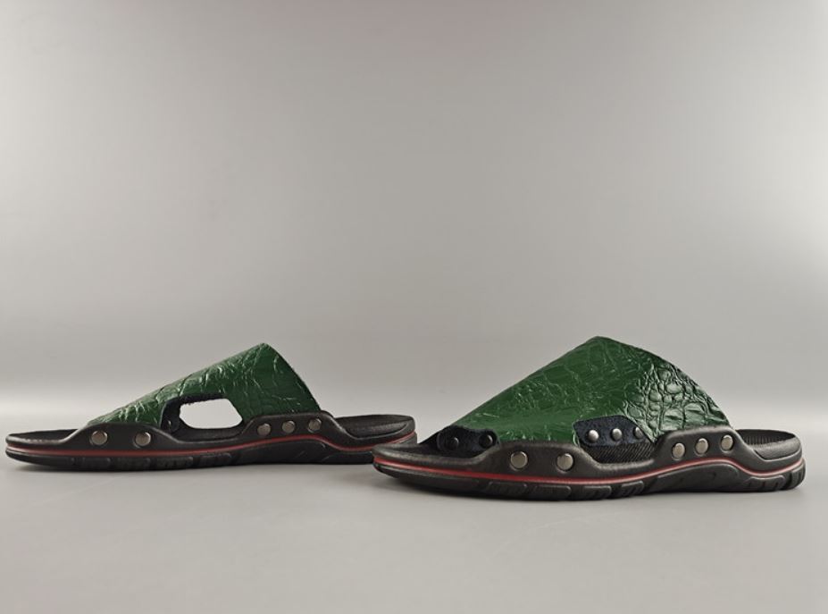 SAOLA Pantofole casual traspiranti da uomo in vera pelle uomo suola morbida pantofole grandi