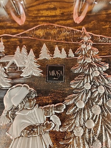 Red Mikasa Christmas Story Spruce Bon Bon Candy Serving Dish Made In Germany - Picture 3 of 8
