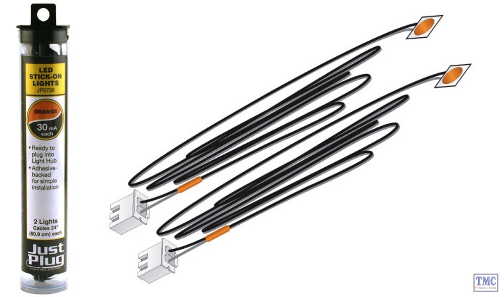 JP5736 Woodland Scenics Just Plug Orange Stick-on LED Lights