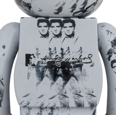 MEDICOM TOY BE@RBRICK Andy Warhol's ELVIS PRESLEY 1000% Free