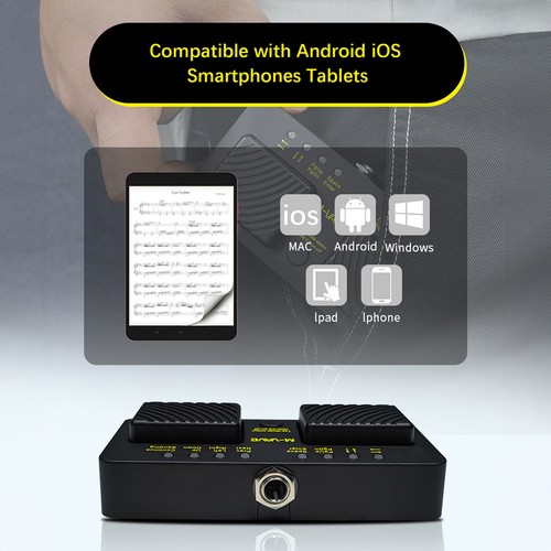 M-VAVE CUBE TURNER PRO Wireless Intelligent MIDI Control Pedal Page Turner - Picture 9 of 13