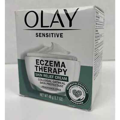 Olay Sensitive Eczema Therapy Moisturizer Skin Relief Cream 1.7 oz Exp 5/25