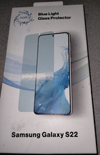 AQA Bluelight, Antimicrobial Tempered Glass Screen Protector for Galaxy S22 D 