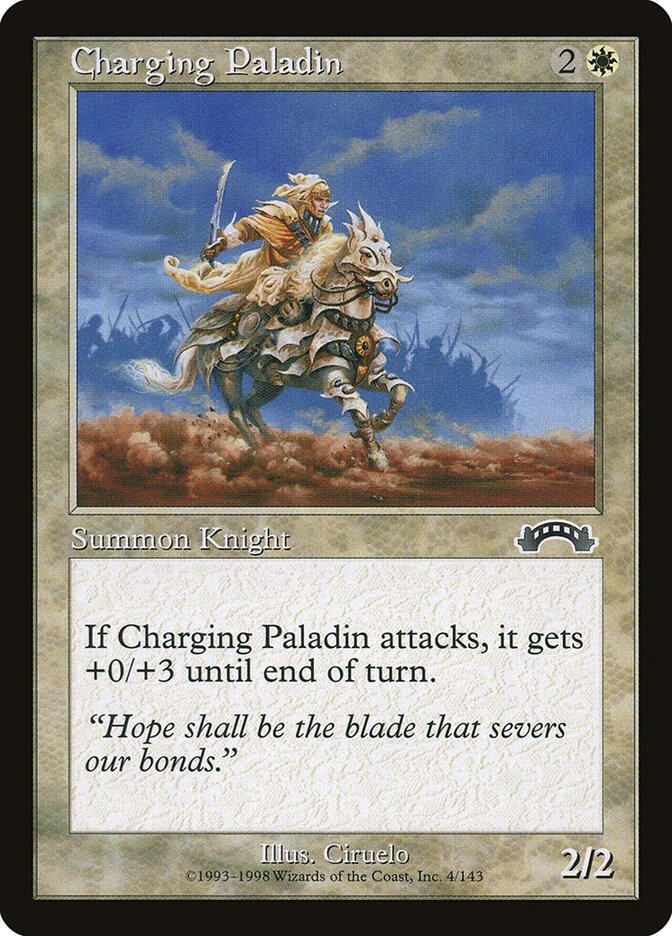 Charging Paladin NM/M Exodus White Creature English Regular MTG Magic