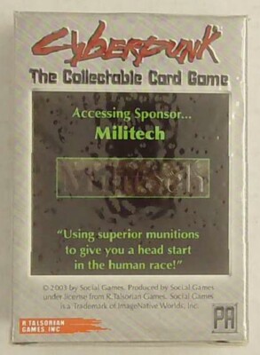 CyberPunk: CCG Starter Deck Militech 2003 Limited Edition [SOG 10002 MIL]