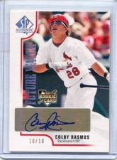 2009 SP Authentic - COLBY RASMUS - Platinum Autograph Rookie  CARDINALS #d 10/10