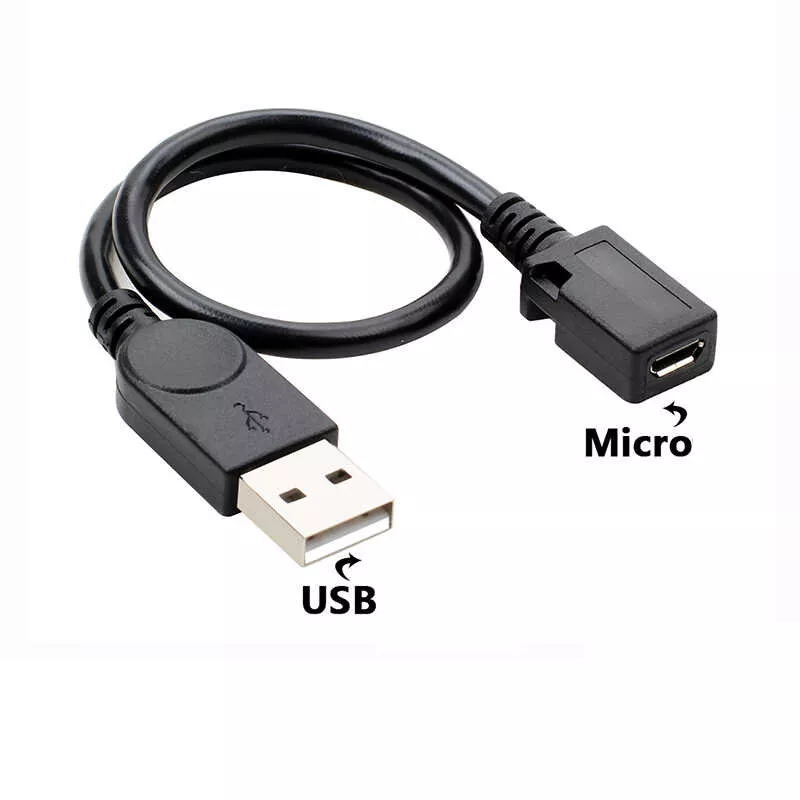 USB 2.0 A Male to Micro USB Female Connector Converter Adapter Cable Lead 0.25m - Image 3 of 4