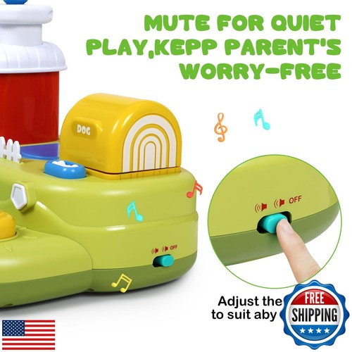 Vunrahsg Interactive Pop Farm Animal Up Toys with Music Sounds Montessori Cau - Picture 4 of 5