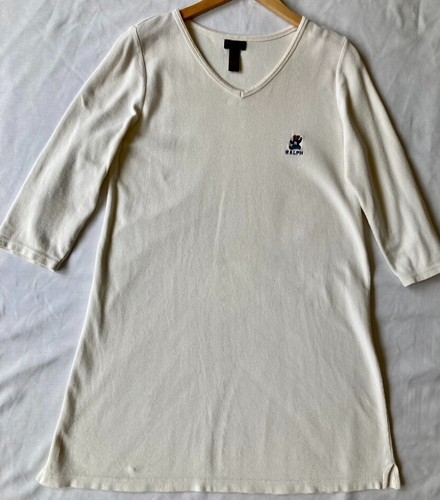 Camisa de Dormir Oso Polo Bordada Ralph Lauren de Colección * Talla Pequeña 100% Algodón - Imagen 9 de 11