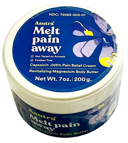 ASUTRA Melt Pain Away Capsaicin Magnesium Pain Relief Body Butter 7oz, Sealed - Picture 3 of 3