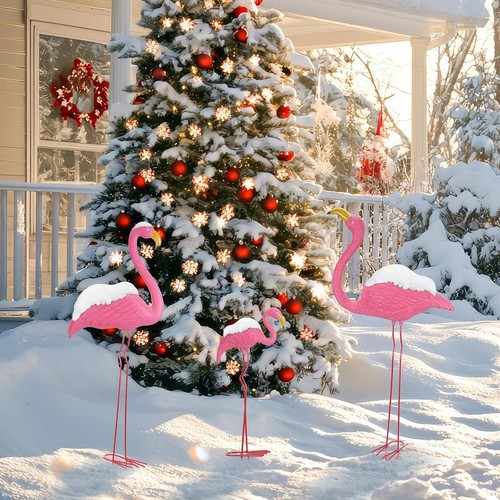 Eye-Catching Flamingo Garden Ornaments - Durable for -Round Enjoyment - Picture 5 of 10