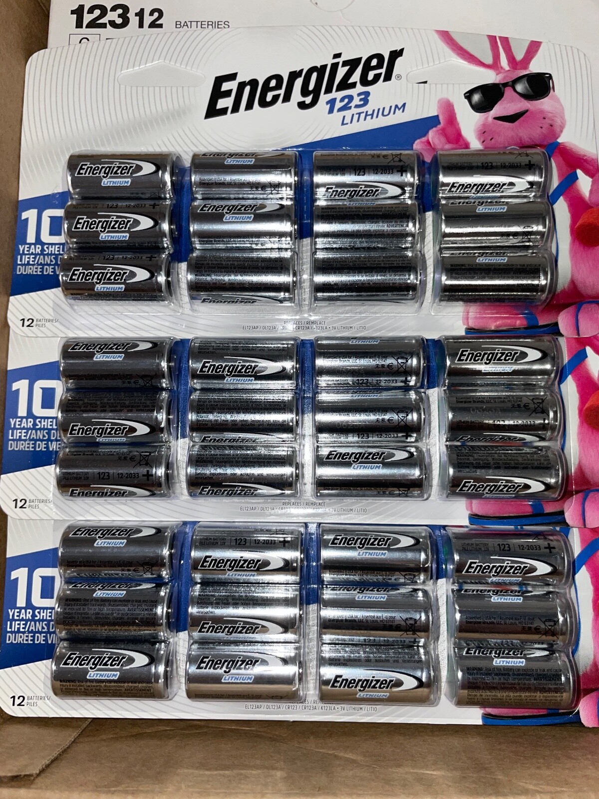 ENERGIZER 123 3V LITHIUM BATTERIES 12 COUNT 887529878804 eBay