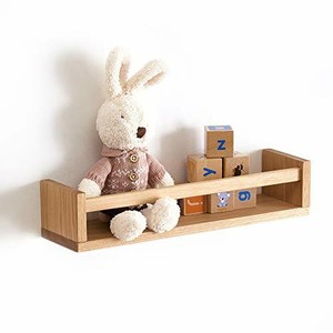 wooden nursery shelves