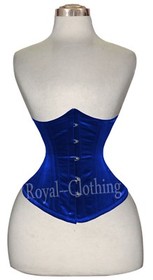 Heavy Duty 26 Double Steel boned Tight Lacing Under Bust Satin Corset 450-S