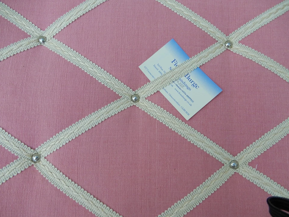 Handmade Pink Fabric, Memo Board, Message Board, Notice Board by Fiona Burge New - Image 2 of 4