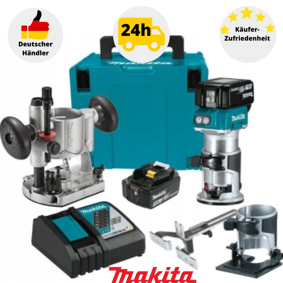 Makita Akku-Multifunktionsfräse DRT50RTJX2 inkl. 2x Akku + Ladegerät + Koffer