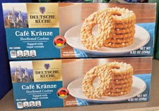 Deutsche Kuche Café Kranze Shortbread Cookies 8.82oz 250g (2 Boxes)