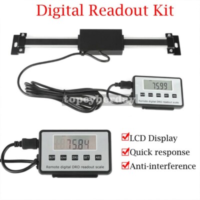 Milling Machines Lathe LCD Digital Readout 0-300mm DRO Linear Remote Kit