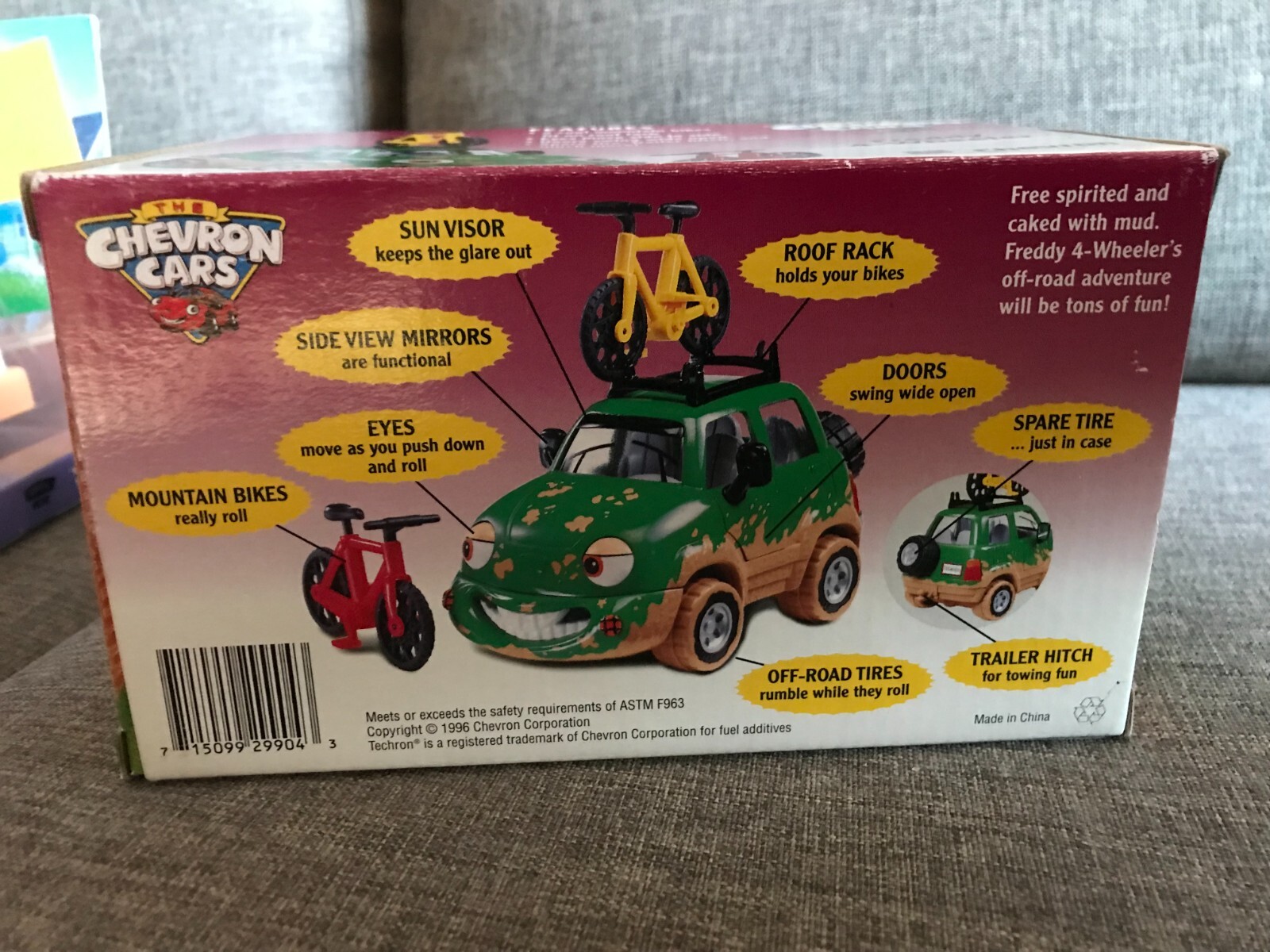 1996 CHEVRON CAR "FREDDY 4-WHEELER" WITH 2 MOUNTAIN BIKES, NEW IN BOX