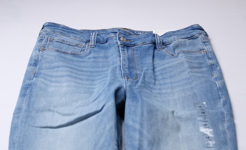 American Eagle Women's X-Long High Waist Skinny Kick Jean EJ3 Blue Tides Size 12 - Picture 2 of 4