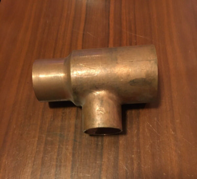 2'' x 1-1/2'' x 1-1/4''  Copper Tee (Mueller)