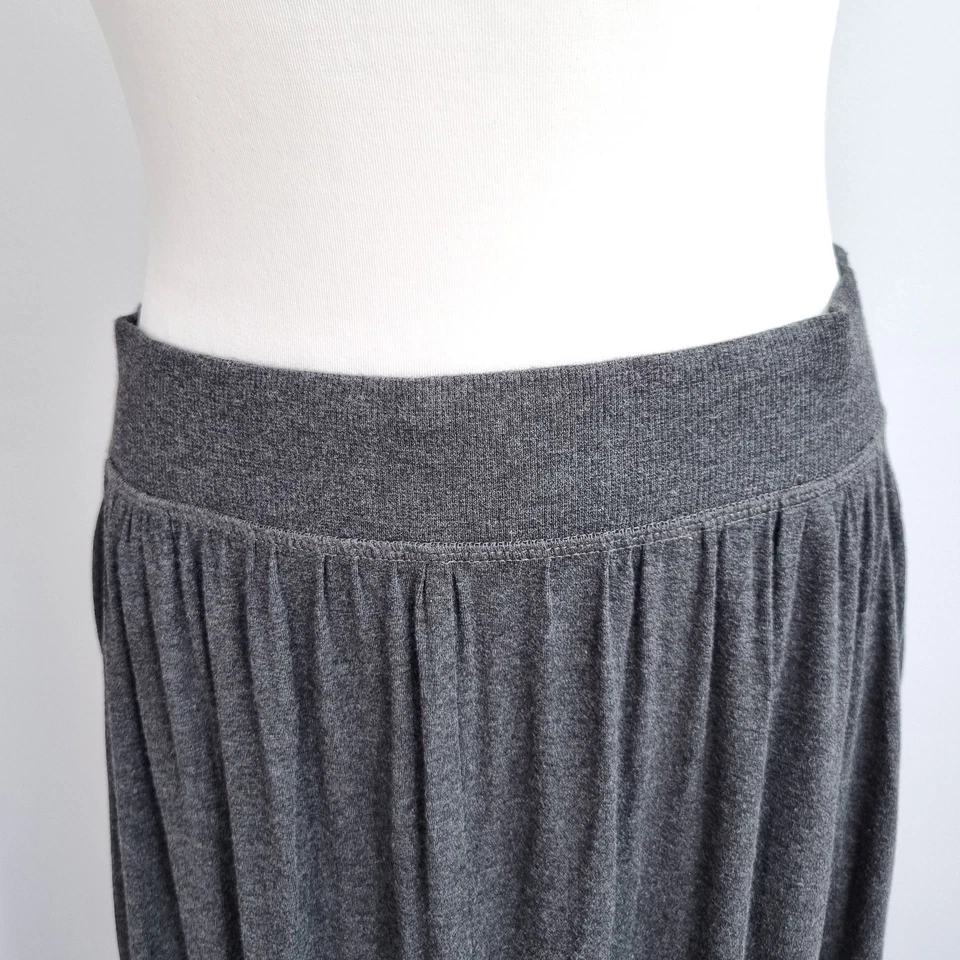 The White Company Skirt Maxi Large Jersey Pockets Dark Grey Stretch Casual ALine - Image 3 of 4