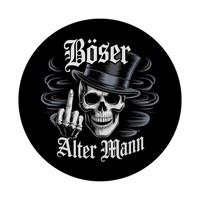 Totenkopf Mit Mittelfinger Magnet Mit FlaschenöFfner - BöSer Alter Mann