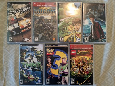 PSP PlayStation Portable Video Game Lot TMNT Lego Toy Story Harry Potter Etc