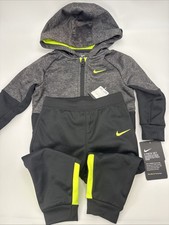 Boys Nike Tricot Jacket And Pant Set Black and Grey Size 18m