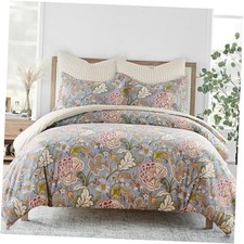 Angelica Reversible Full/Queen Comforter Set Comforter - Full/Queen Grey