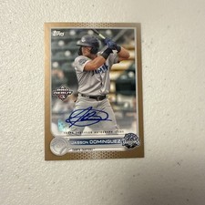 2022 Topps Pro Debut - Jasson Dominguez #PD-59 Gold Autographs /50 (AU, RC)