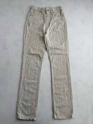 Levis 70s High Straight Jeans Damen W25 L31 weiß gestreift High Rise Hanf Denim