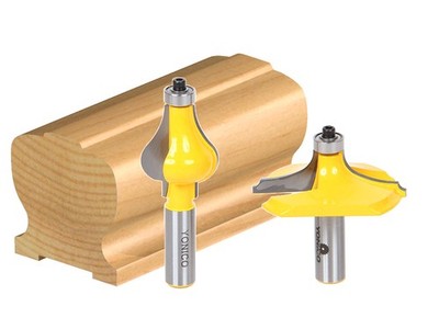 Thumbnail Bead 2 Bit Handrail Router Bit Set - 1/2'' Shank - Yonico 18230