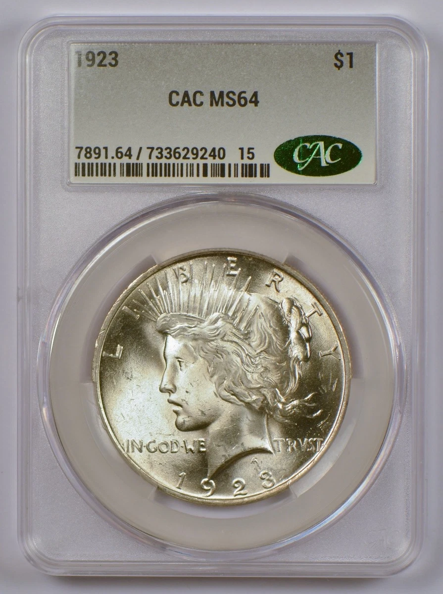 MS 64 Graded 1923 Year Peace Dollars (1921-1935) for sale | eBay