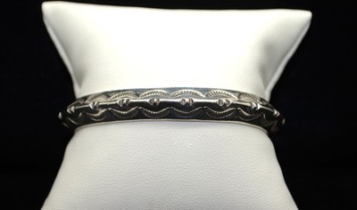 Sterlingsilber Southwestern Stil Armreif Armband 5'' #FME984