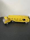 1960's TONKA 27 Inch Yellow Pressed Steel Car Carrier Hauler Transporter