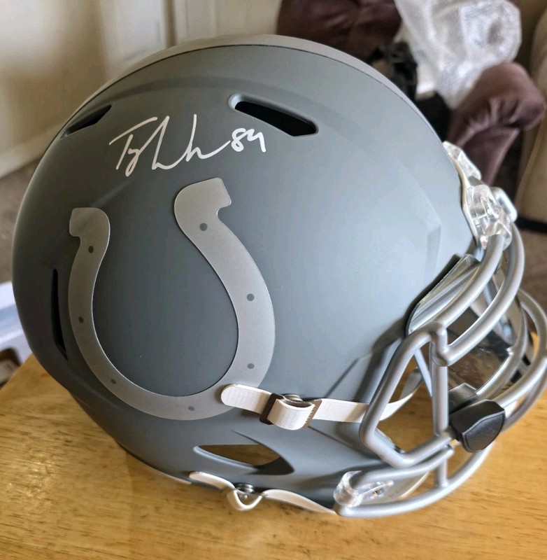 Tyler Warren Indianapolis Colts Auto Riddell Slate Speed Replica Helmet Fanatics