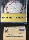 Bucky Dent Signed Official 1978 World Series Baseball WS MVP Auto Steiner Case