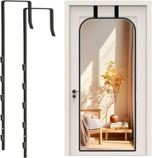 Over-The-Door Mirror Hanger, Adjustable Door Mirrors Hanger Set with Protective