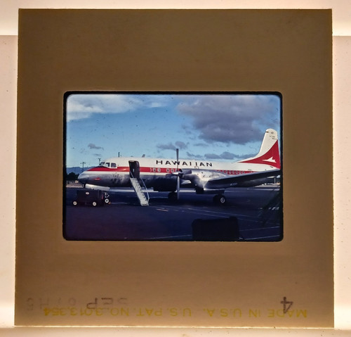 1967 "Hawaiian Airlines Airplane" Vintage Photograph Slide