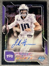 Josh Hoover 2025 Bowman Chrome Black Shimmer Refractor Auto /10 TCU Indiana QB