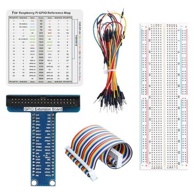 GPIO Breakout Expansion Kit For Raspberry Pi 4B 3B+ 830 Point Breadboard