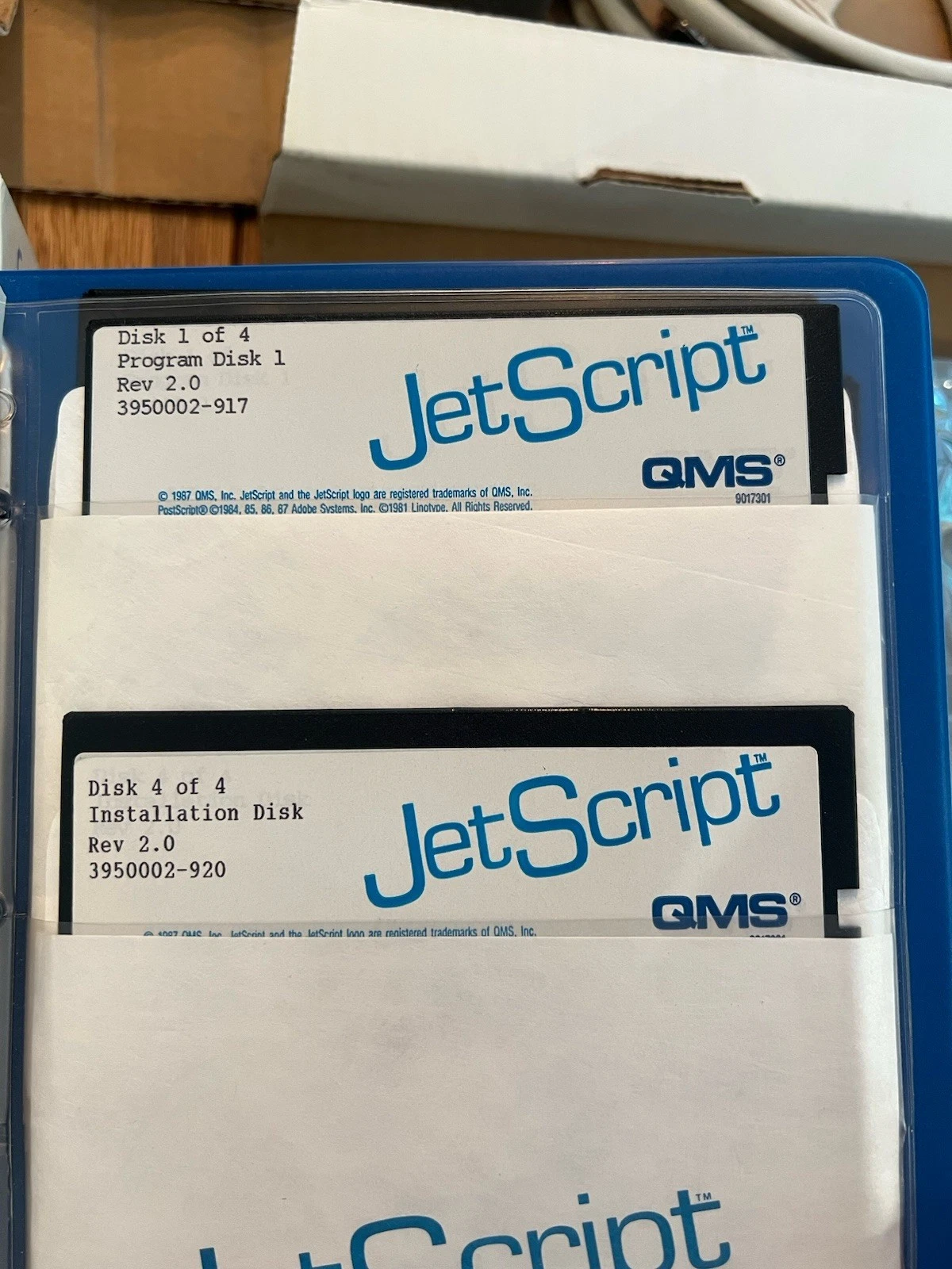 QMS JetScript LaserJet Series II Laser Connection Cable & Card - Vintage 5