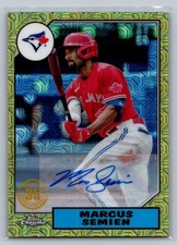 2022 Series 1 1987 Topps Chrome Silver Pack Mojo /99 Marcus Semien #T87C-70 Auto