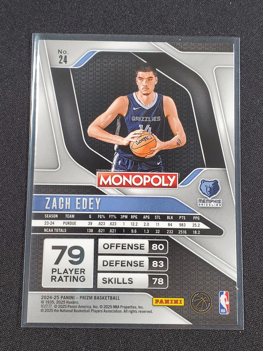 2024-25 Panini Prizm Monopoly #24 Zach Edey | eBay