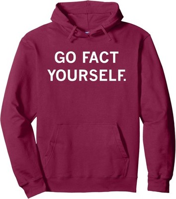 Go Fact Yourself Design Minimalist Funny Fact Go Unisex Hooded Sweatshirt