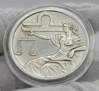 1983 Tentex Zodiac Libra 1 oz .999 Fine Silver Art Round Scales
