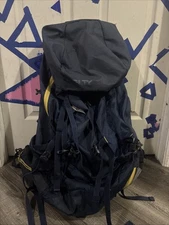 Kelty Hiking Backpack 65L Small Rip And Stains Blue